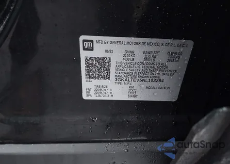 2022 GMC Terrain Awd Sle из США, поврежденный, VIN 3GKALTEV5NL103284